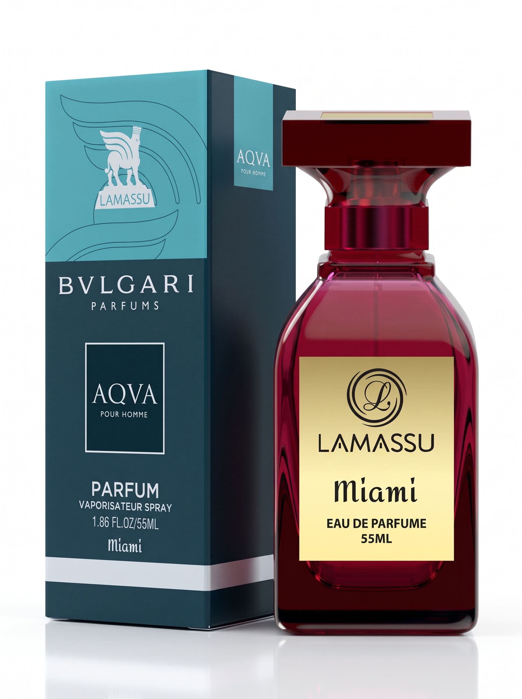 Bvlgari Aqva Pour Homme Eau De Parfum 55ml ادکلن بولگاری آکوا پور هوم مردانه لاماسو ۵۵ میل