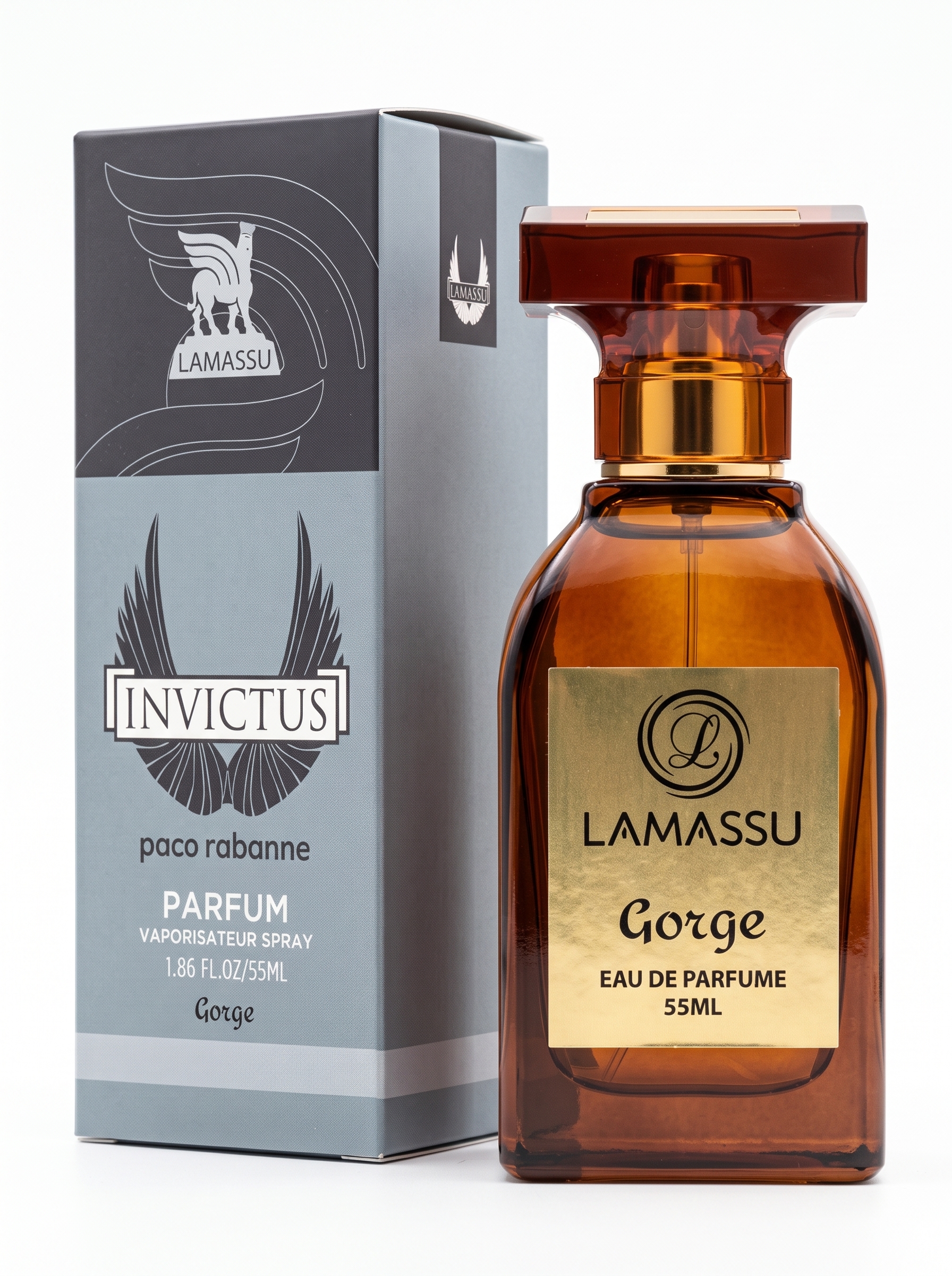 Paco Rabanne Invictus Eau De Parfum 55ml ادکلن پاکو رابان اینویکتوس مردانه لاماسو ۵۵ میل